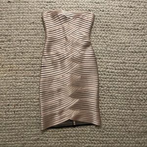 BCBG Max Azria Size 2 Satin Strapless Cocktail Dress